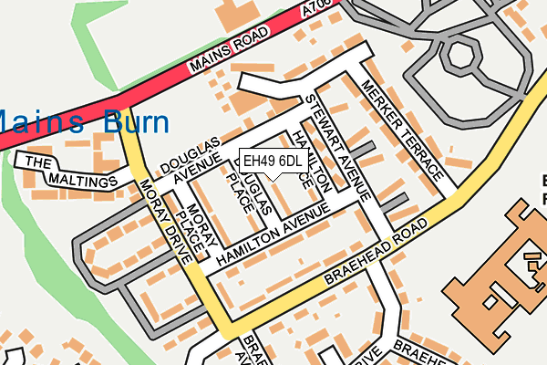 EH49 6DL map - OS OpenMap – Local (Ordnance Survey)