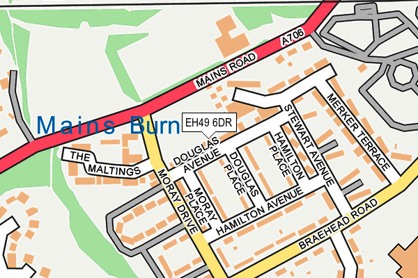 EH49 6DR map - OS OpenMap – Local (Ordnance Survey)