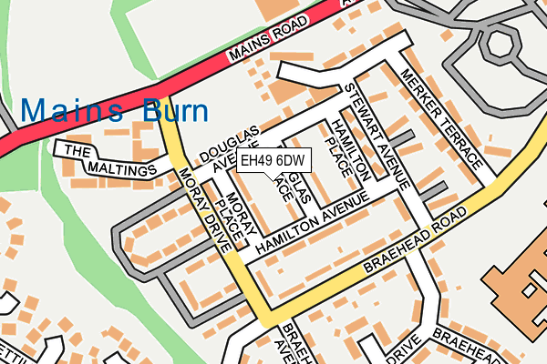 EH49 6DW map - OS OpenMap – Local (Ordnance Survey)