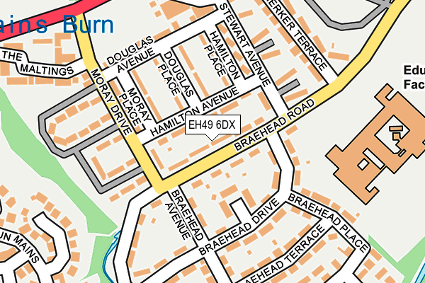 EH49 6DX map - OS OpenMap – Local (Ordnance Survey)