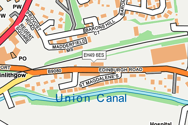EH49 6ES map - OS OpenMap – Local (Ordnance Survey)