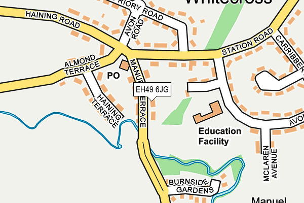 EH49 6JG map - OS OpenMap – Local (Ordnance Survey)