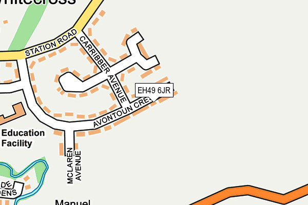 EH49 6JR map - OS OpenMap – Local (Ordnance Survey)