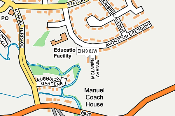 EH49 6JW map - OS OpenMap – Local (Ordnance Survey)