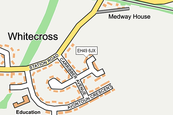 EH49 6JX map - OS OpenMap – Local (Ordnance Survey)