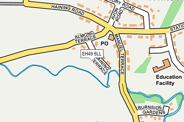 EH49 6LL map - OS OpenMap – Local (Ordnance Survey)