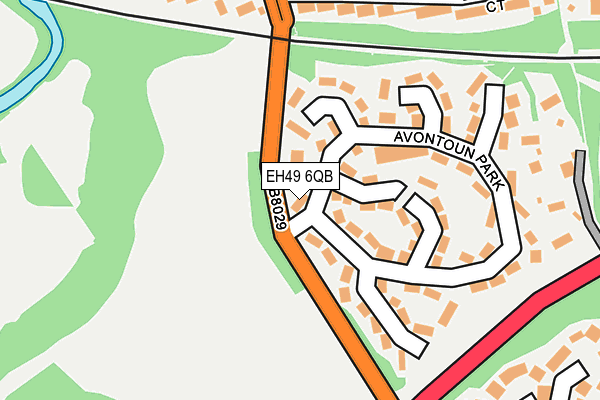 EH49 6QB map - OS OpenMap – Local (Ordnance Survey)