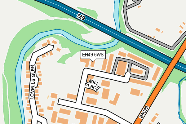 EH49 6WS map - OS OpenMap – Local (Ordnance Survey)