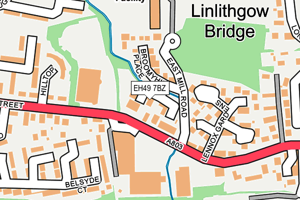 EH49 7BZ map - OS OpenMap – Local (Ordnance Survey)