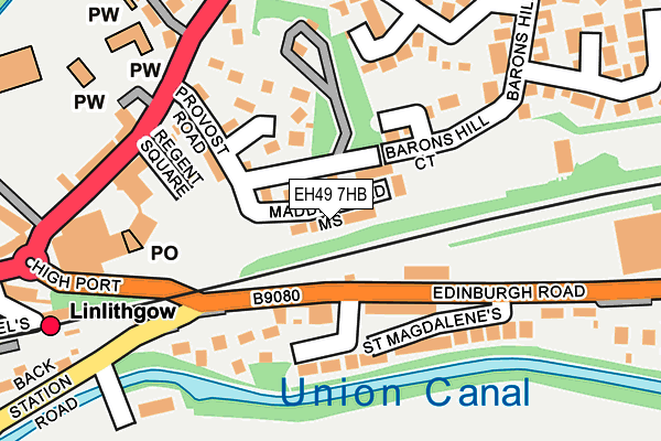 EH49 7HB map - OS OpenMap – Local (Ordnance Survey)