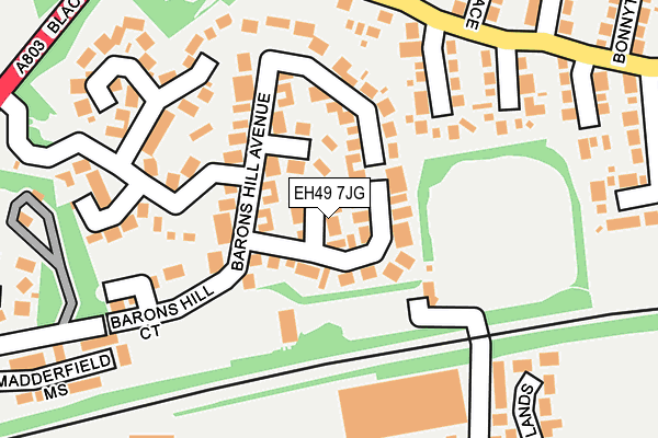 EH49 7JG map - OS OpenMap – Local (Ordnance Survey)