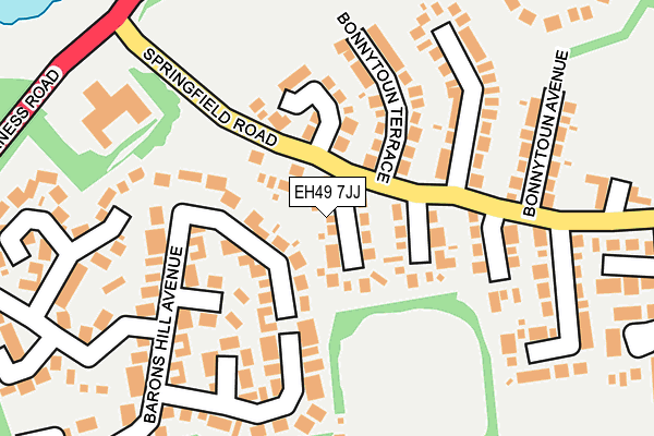 EH49 7JJ map - OS OpenMap – Local (Ordnance Survey)