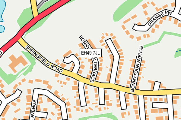 EH49 7JL map - OS OpenMap – Local (Ordnance Survey)