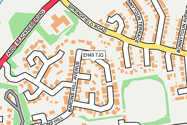 EH49 7JQ map - OS OpenMap – Local (Ordnance Survey)