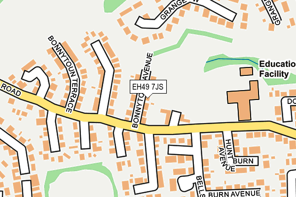 EH49 7JS map - OS OpenMap – Local (Ordnance Survey)