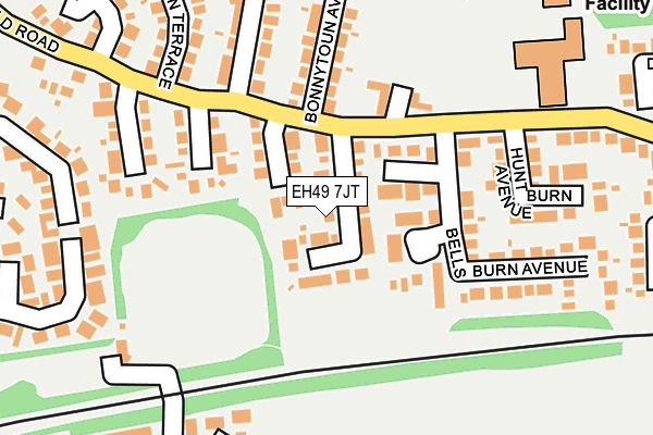 EH49 7JT map - OS OpenMap – Local (Ordnance Survey)