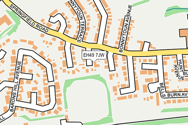 EH49 7JW map - OS OpenMap – Local (Ordnance Survey)