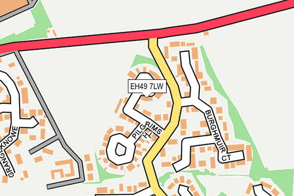 EH49 7LW map - OS OpenMap – Local (Ordnance Survey)