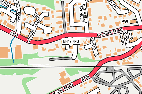 EH49 7PG map - OS OpenMap – Local (Ordnance Survey)