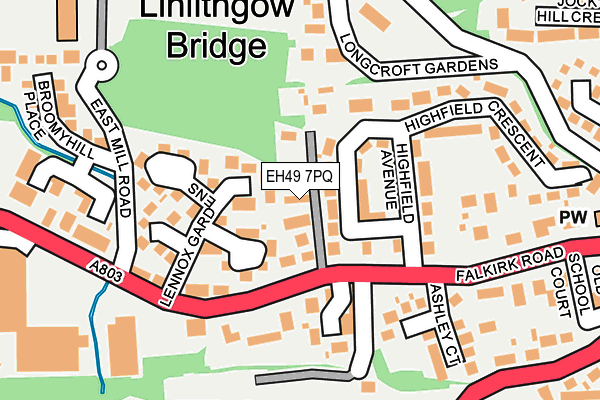 EH49 7PQ map - OS OpenMap – Local (Ordnance Survey)