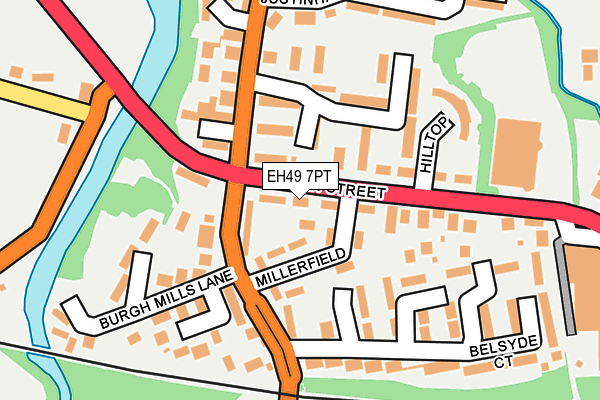 EH49 7PT map - OS OpenMap – Local (Ordnance Survey)