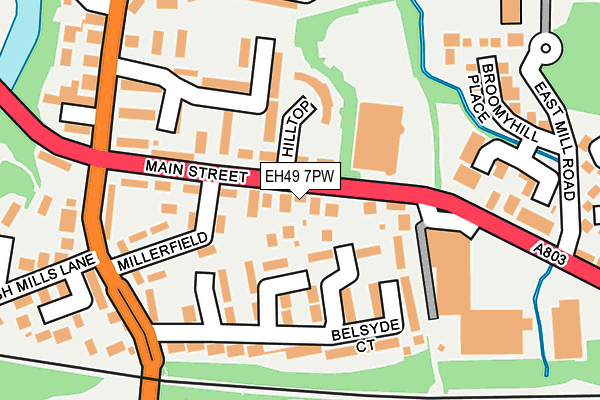 EH49 7PW map - OS OpenMap – Local (Ordnance Survey)