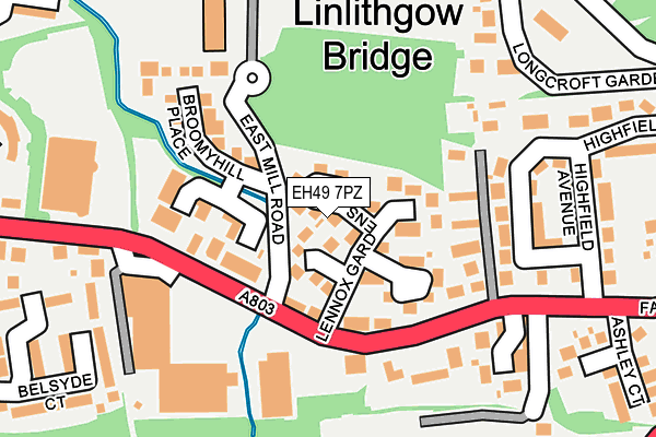 EH49 7PZ map - OS OpenMap – Local (Ordnance Survey)