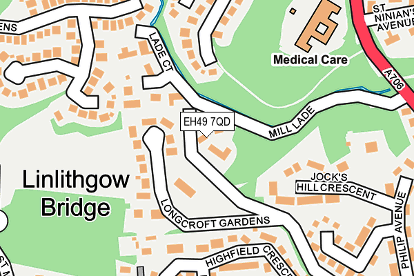 EH49 7QD map - OS OpenMap – Local (Ordnance Survey)