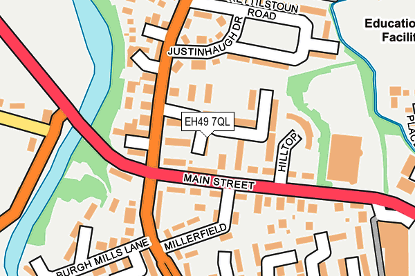 EH49 7QL map - OS OpenMap – Local (Ordnance Survey)