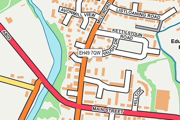 EH49 7QW map - OS OpenMap – Local (Ordnance Survey)