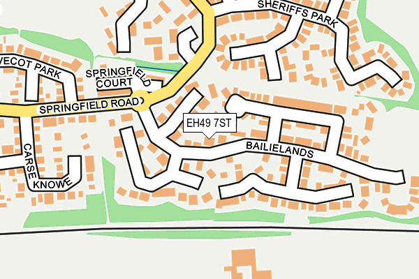 EH49 7ST map - OS OpenMap – Local (Ordnance Survey)