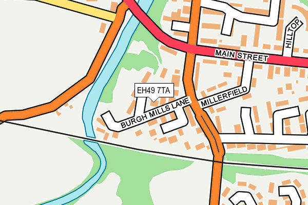 EH49 7TA map - OS OpenMap – Local (Ordnance Survey)