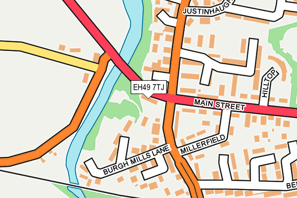 EH49 7TJ map - OS OpenMap – Local (Ordnance Survey)