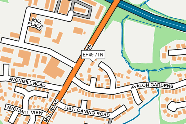 EH49 7TN map - OS OpenMap – Local (Ordnance Survey)