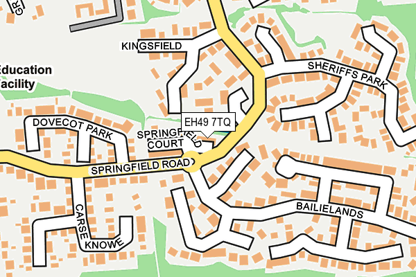 EH49 7TQ map - OS OpenMap – Local (Ordnance Survey)