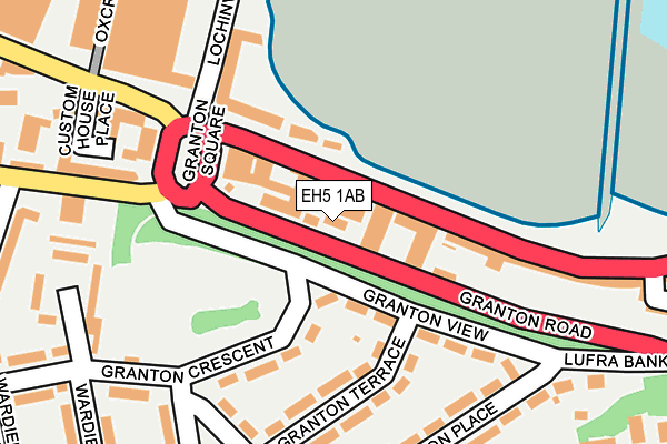 EH5 1AB map - OS OpenMap – Local (Ordnance Survey)