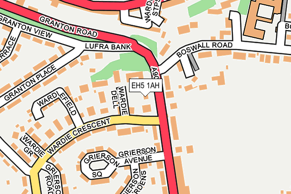 EH5 1AH map - OS OpenMap – Local (Ordnance Survey)