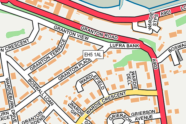 EH5 1AL map - OS OpenMap – Local (Ordnance Survey)