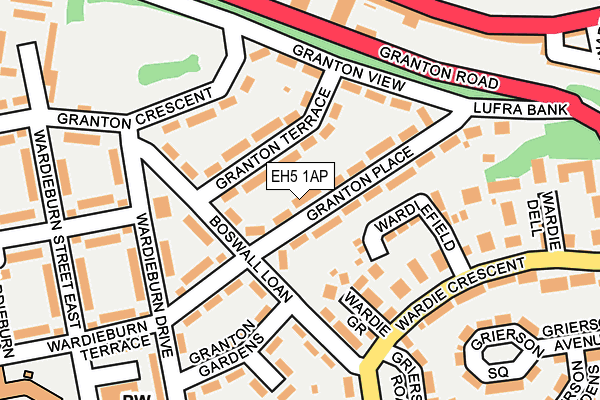 EH5 1AP map - OS OpenMap – Local (Ordnance Survey)