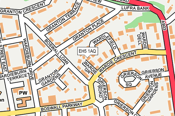 EH5 1AQ map - OS OpenMap – Local (Ordnance Survey)