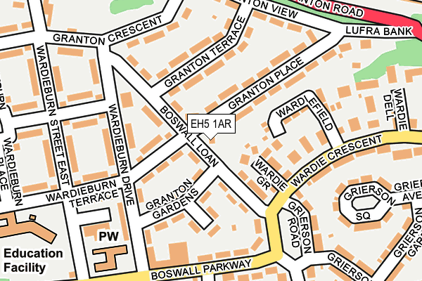 EH5 1AR map - OS OpenMap – Local (Ordnance Survey)