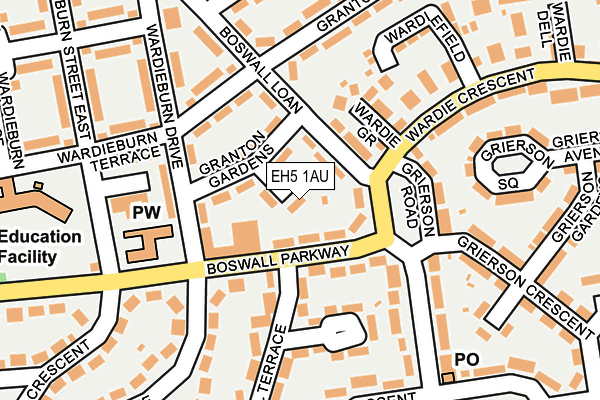 EH5 1AU map - OS OpenMap – Local (Ordnance Survey)