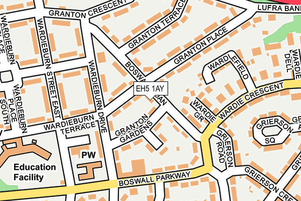EH5 1AY map - OS OpenMap – Local (Ordnance Survey)