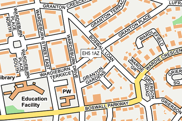 EH5 1AZ map - OS OpenMap – Local (Ordnance Survey)