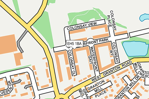 EH5 1BA map - OS OpenMap – Local (Ordnance Survey)