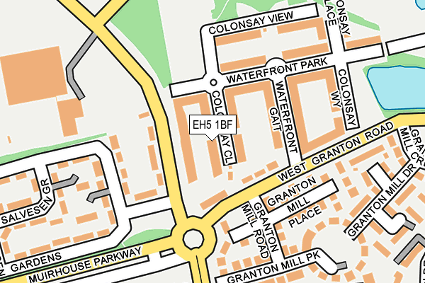 EH5 1BF map - OS OpenMap – Local (Ordnance Survey)