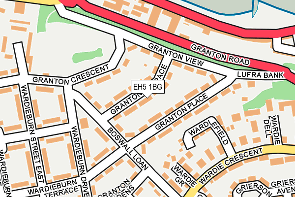 EH5 1BG map - OS OpenMap – Local (Ordnance Survey)