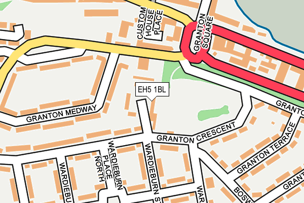 EH5 1BL map - OS OpenMap – Local (Ordnance Survey)