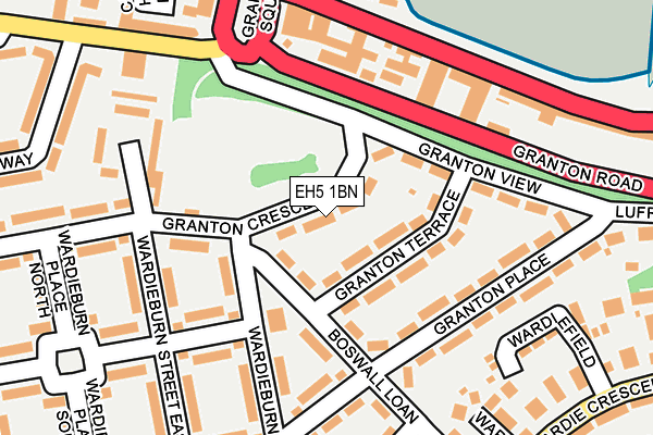 EH5 1BN map - OS OpenMap – Local (Ordnance Survey)