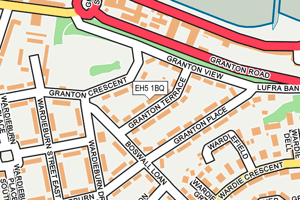 EH5 1BQ map - OS OpenMap – Local (Ordnance Survey)